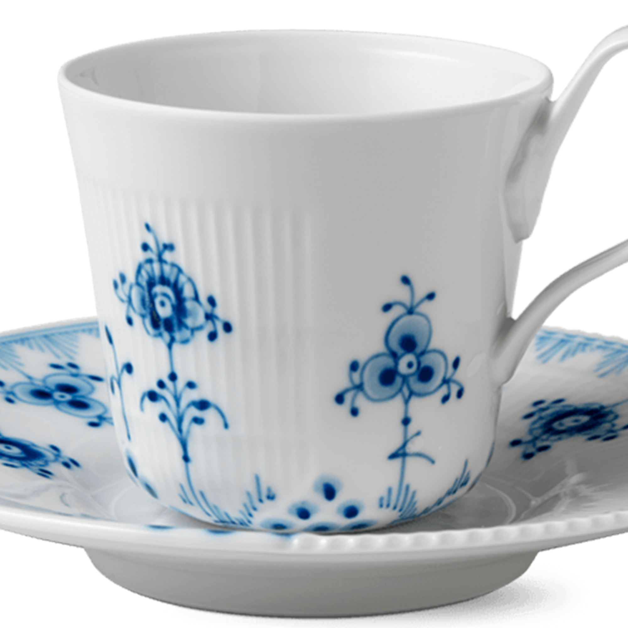 Zoom billed af Blå Elements Højhankskop og underkop 25 cl